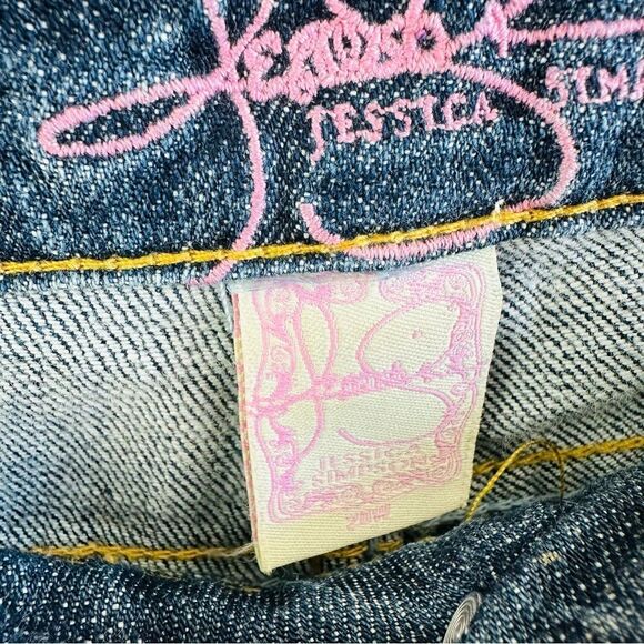 Jessica Simpson Sequin Embellished Distressed Boot Leg Jeans Size 20 - Picture 2 of 4